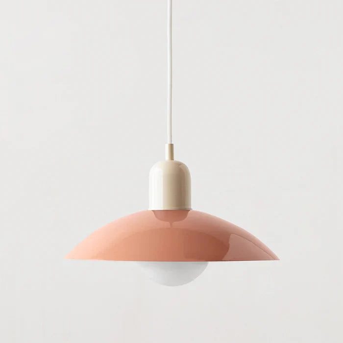 Nowoczesna lampa wisząca z dwukolorowym designem i metalowym kloszem Bauhaus