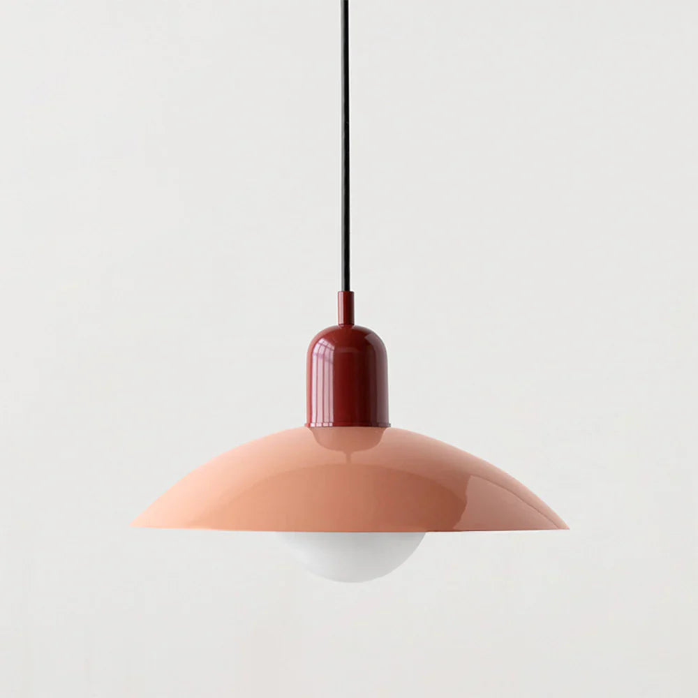 Nowoczesna lampa wisząca z dwukolorowym designem i metalowym kloszem Bauhaus