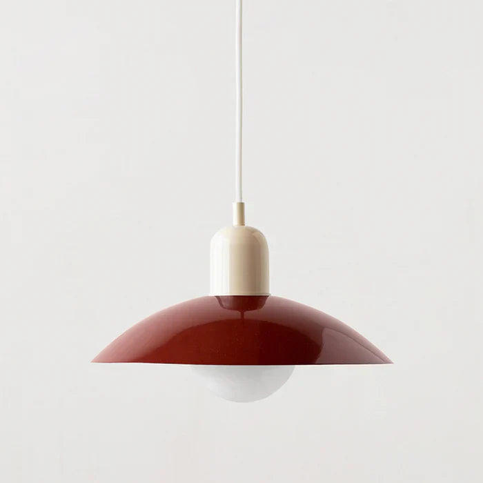 Nowoczesna lampa wisząca z dwukolorowym designem i metalowym kloszem Bauhaus