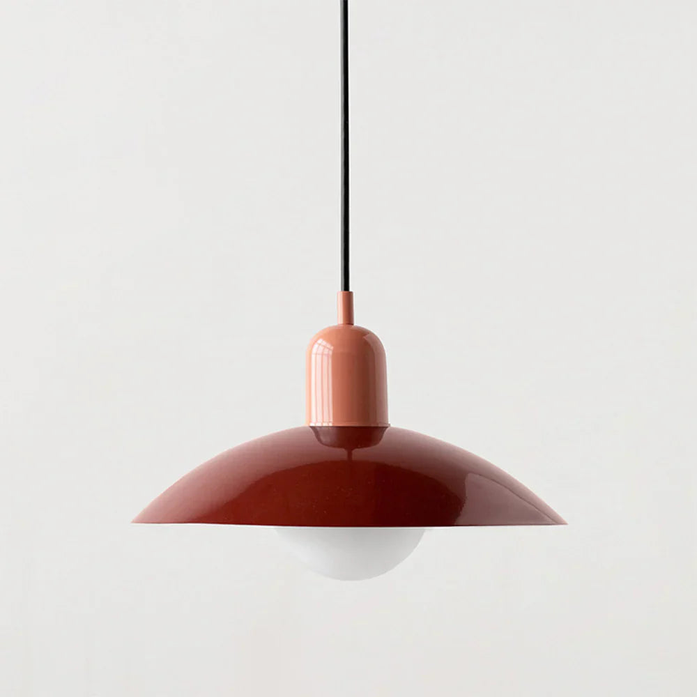 Nowoczesna lampa wisząca z dwukolorowym designem i metalowym kloszem Bauhaus