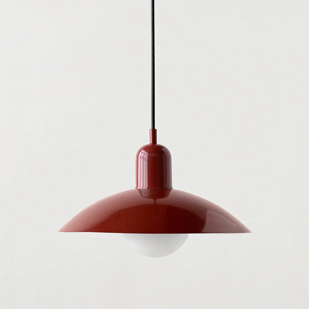 Nowoczesna lampa wisząca z dwukolorowym designem i metalowym kloszem Bauhaus