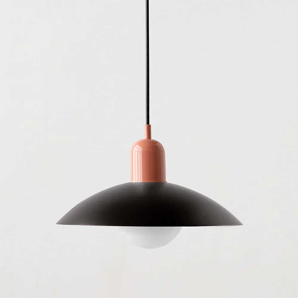 Nowoczesna lampa wisząca z dwukolorowym designem i metalowym kloszem Bauhaus