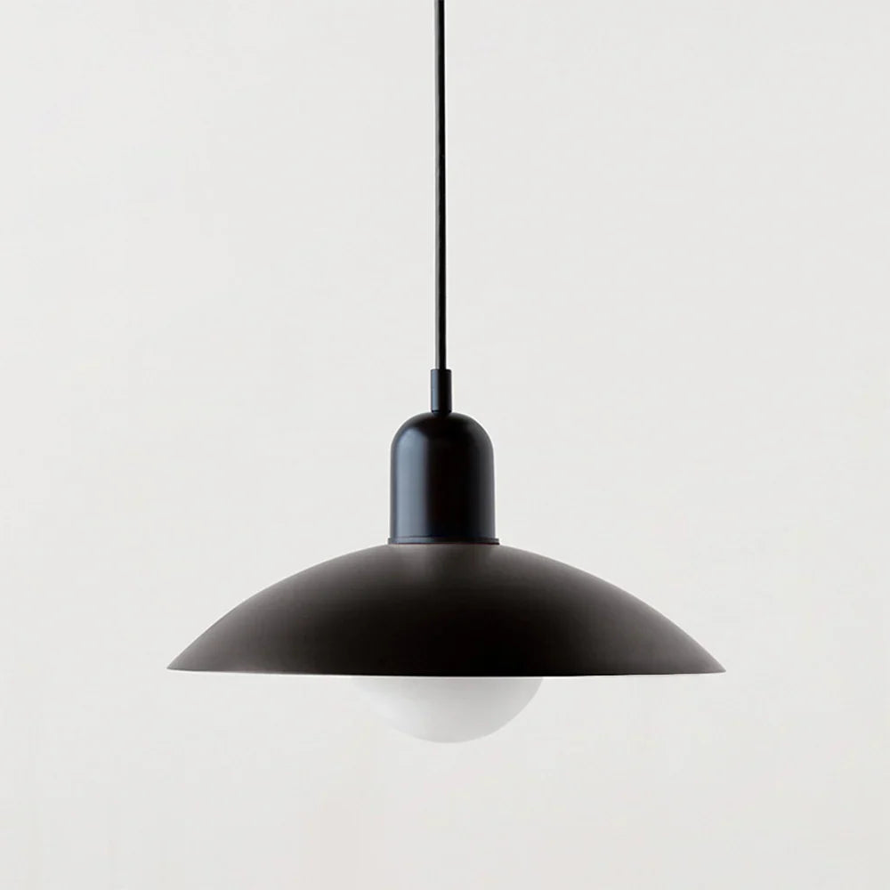 Nowoczesna lampa wisząca z dwukolorowym designem i metalowym kloszem Bauhaus