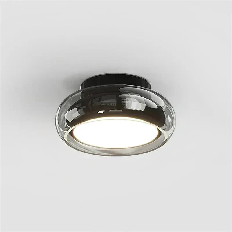 Nowoczesny Plafon Lampa Sufitowa ze Szklanym Kloszem