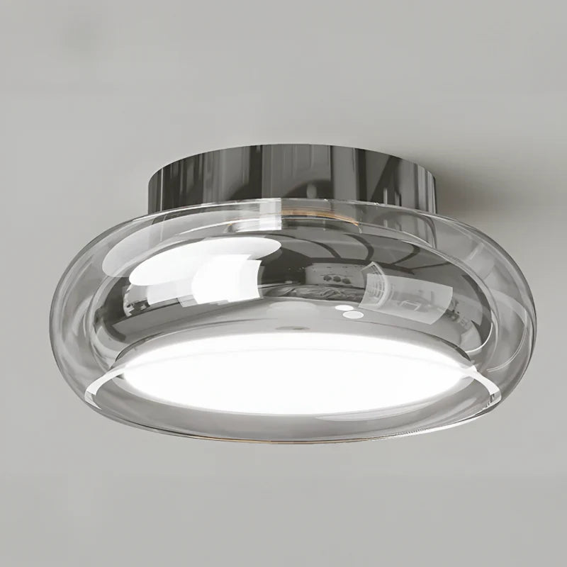 Nowoczesny Plafon Lampa Sufitowa ze Szklanym Kloszem
