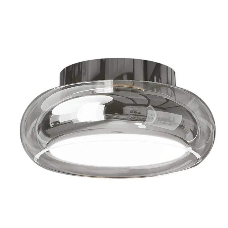 Nowoczesny Plafon Lampa Sufitowa ze Szklanym Kloszem