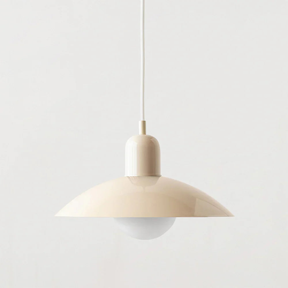 Nowoczesna lampa wisząca z dwukolorowym designem i metalowym kloszem Bauhaus