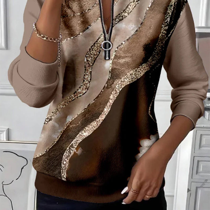 Zéphyrine - Vintage bluza z zamkiem