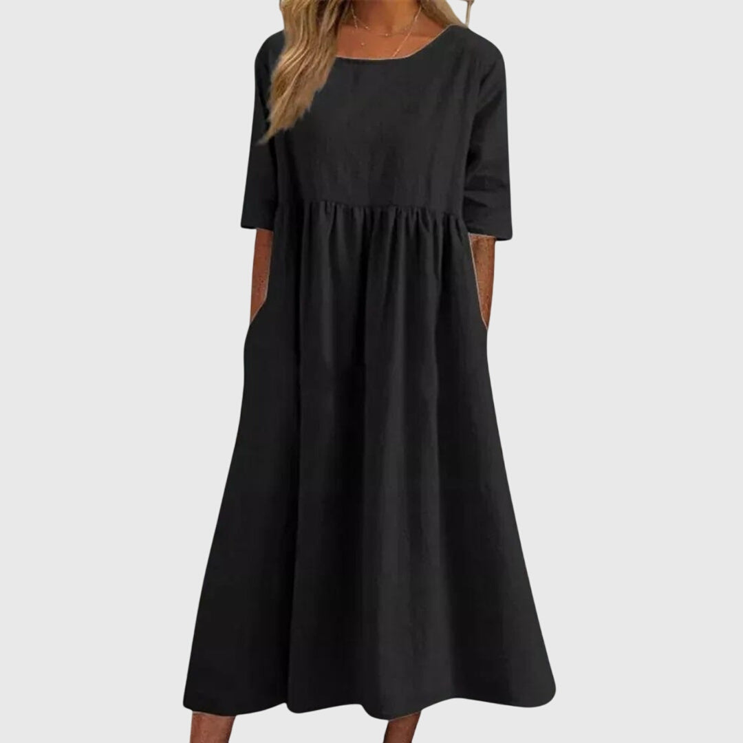 Haisley™ | Elegancka Sukienka z Krótkim Rękawem