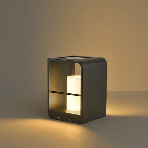 Nowoczesna Lampa Ogrodowa LED w Geometrycznej Ramie