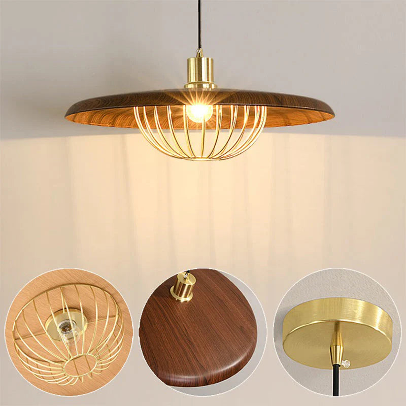 Industrialna Lampa Wisząca z Metalowym Kloszem i Ażurowym Koszykiem