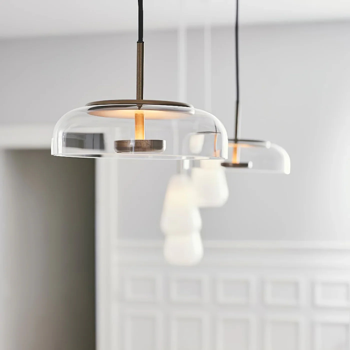 Nowoczesna Lampa Wisząca ze Szklanym Kloszem