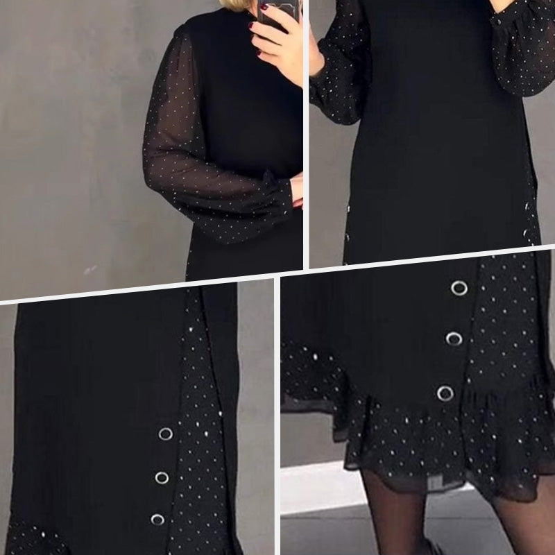 Delyth – Elegancka sukienka z kryształkami
