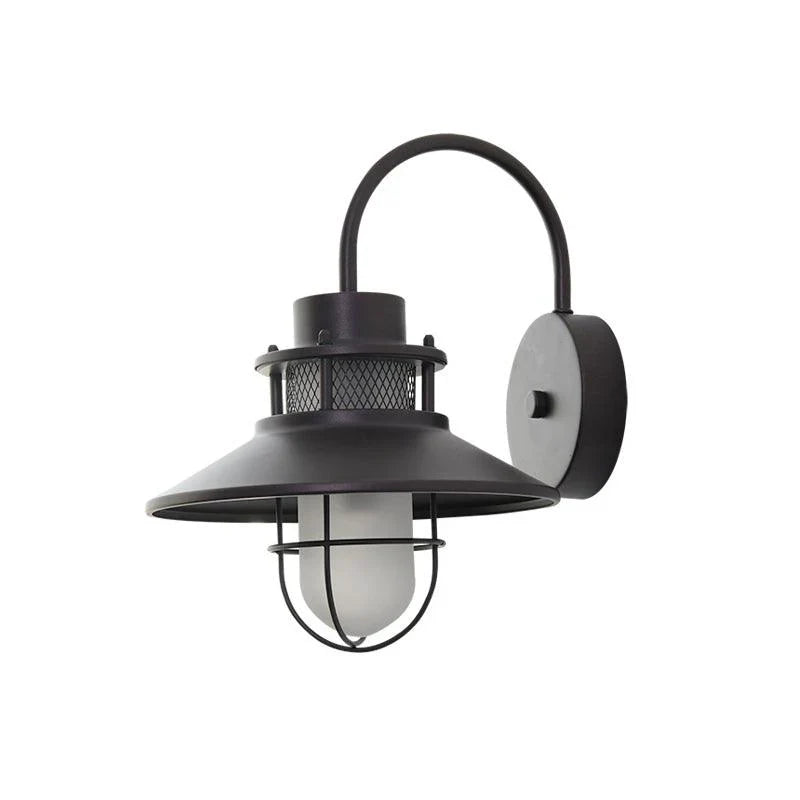 Industrialna Lampa Ścienna Zewnętrzna – Styl Loftowy z Kloszem w Ochronnej Klace