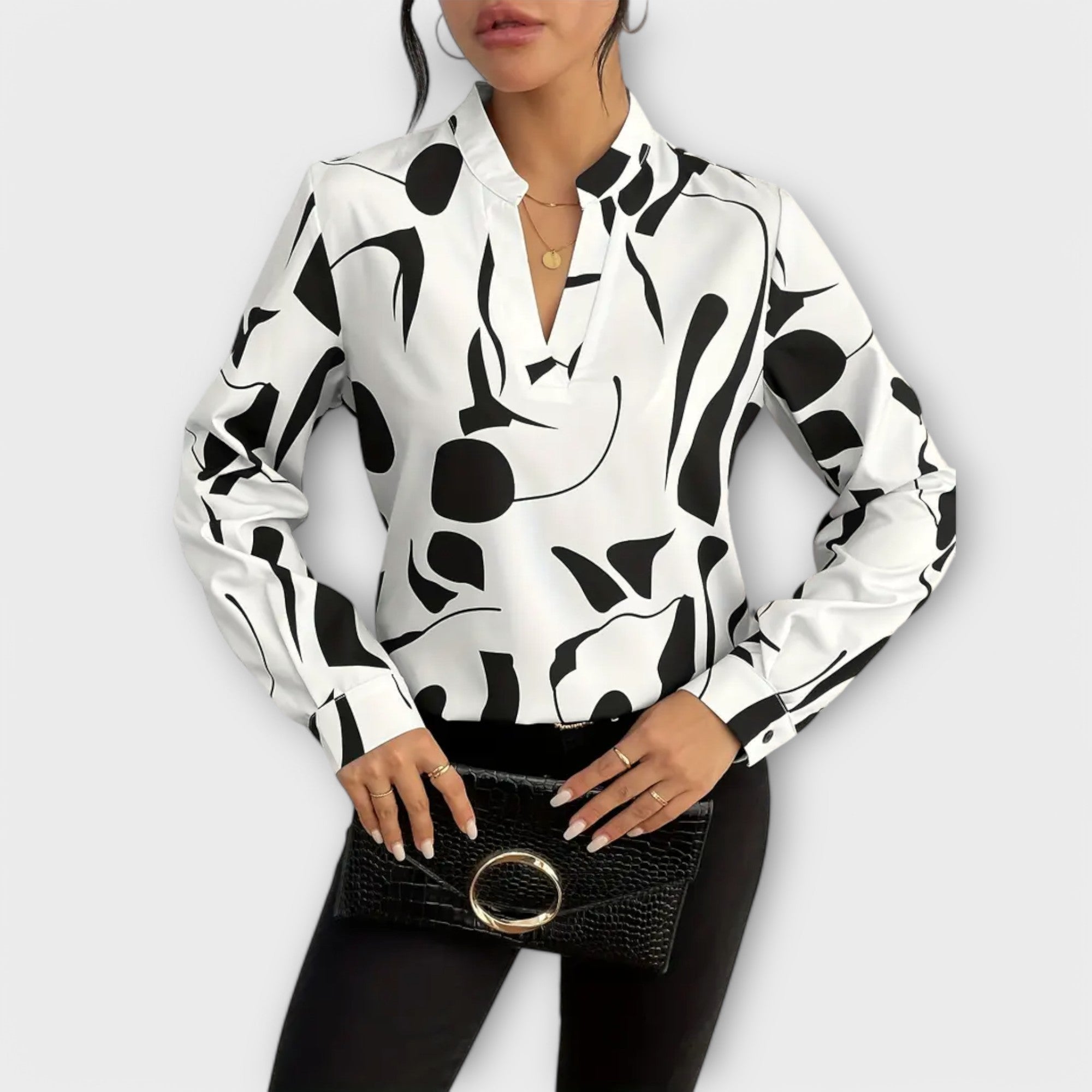 Lara™ Elegancka Bluzka z Wzorem