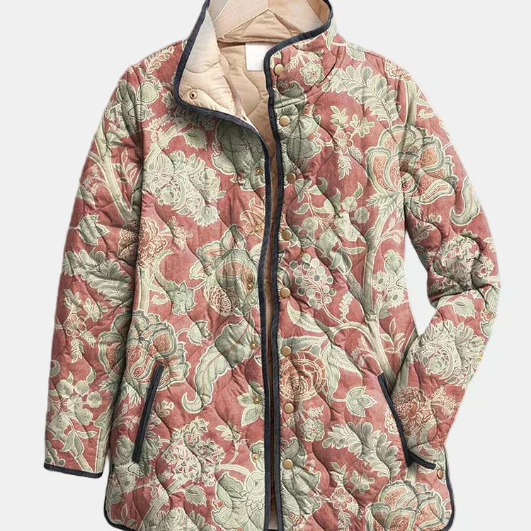 Jysara | Vintage Kwiatowa Casual Pikowana Kurtka