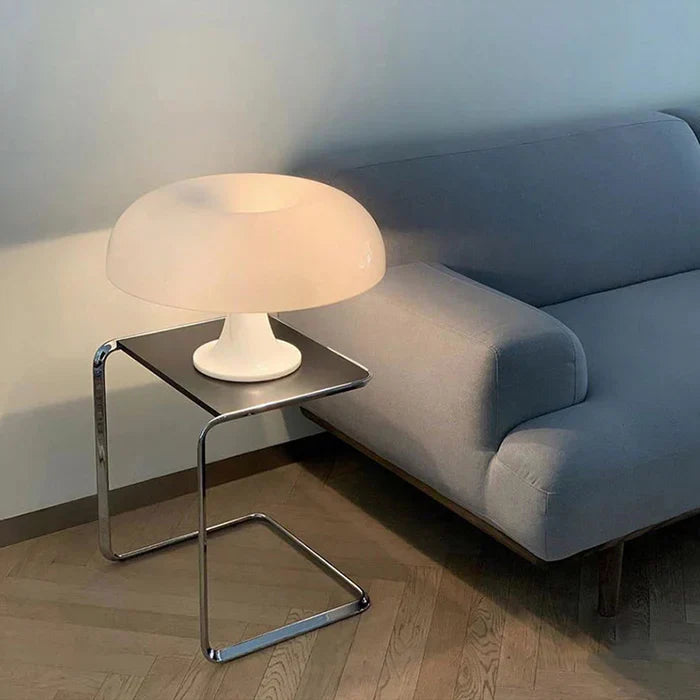 Designerska lampa stołowa LED o nowoczesnym kształcie grzybka