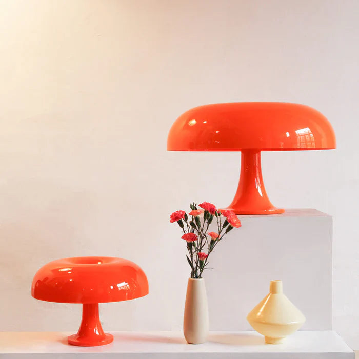 Designerska lampa stołowa LED o nowoczesnym kształcie grzybka