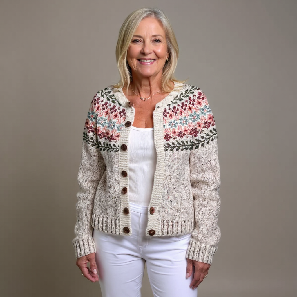 Madelyne | Vintage Islandzki Sweter z Wełny