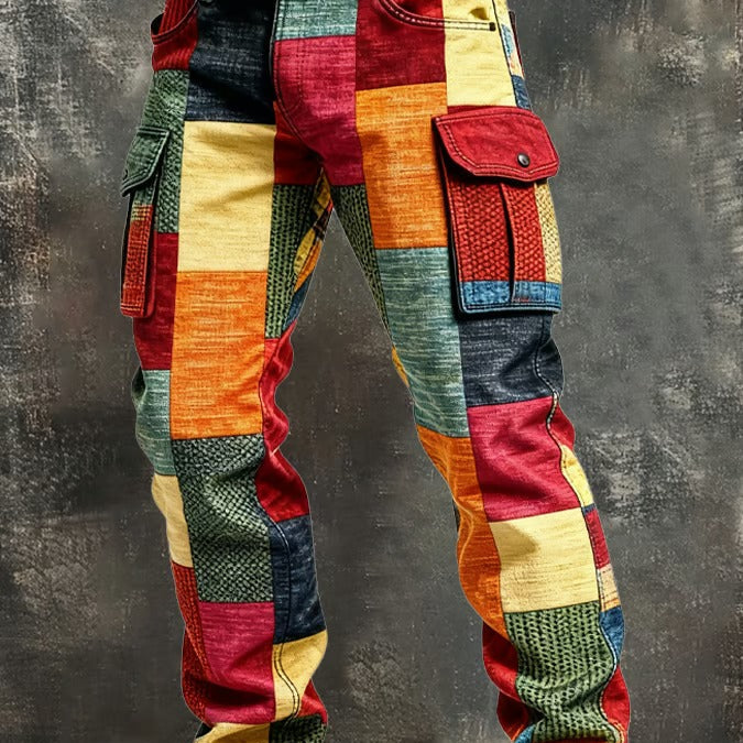 Brenvick – Spodnie cargo patchworkowe