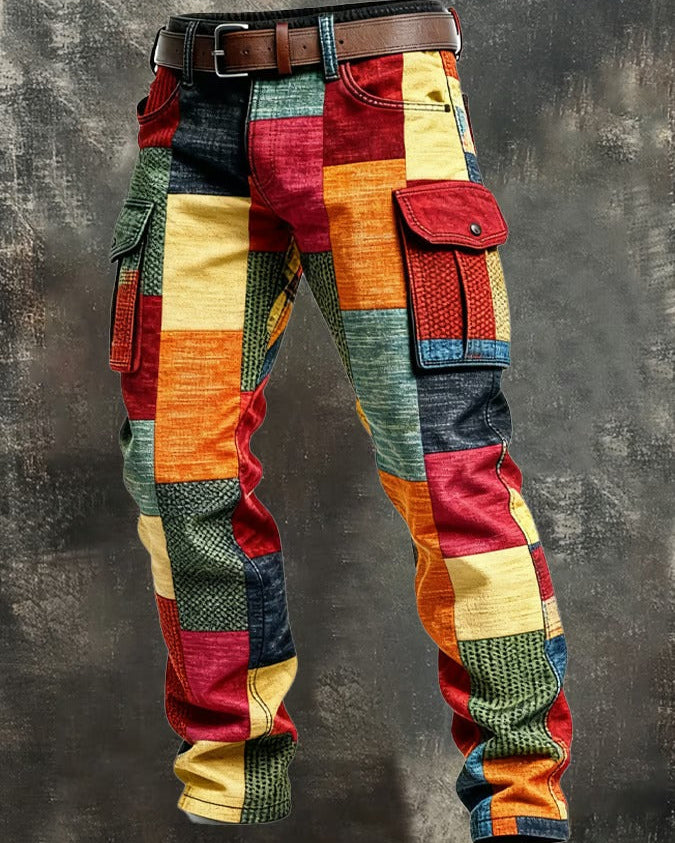 Brenvick – Spodnie cargo patchworkowe