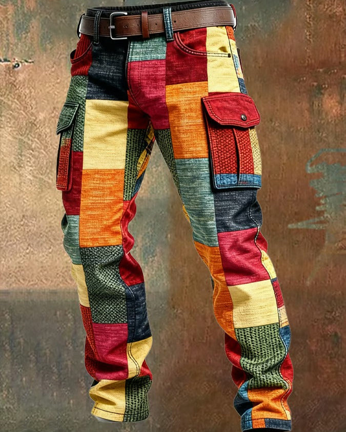 Brenvick – Spodnie cargo patchworkowe