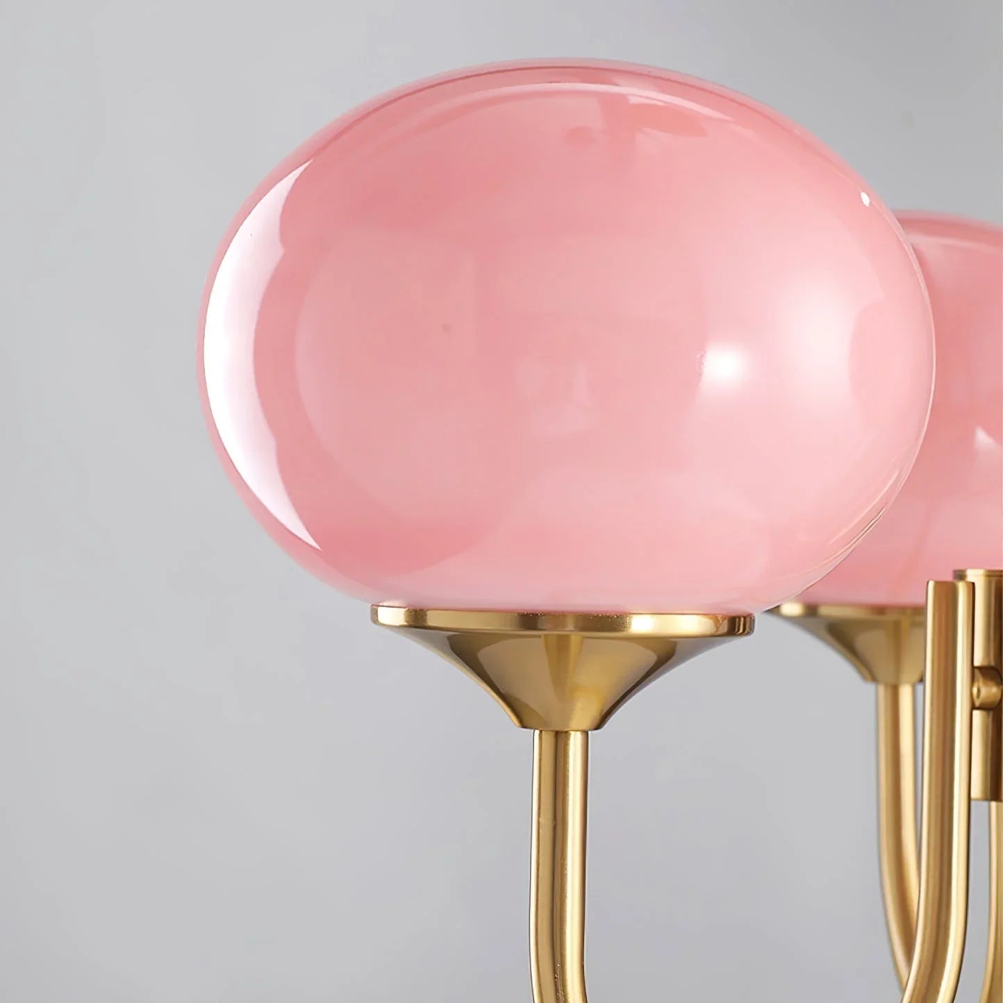 Lampa wisząca żyrandol w stylu retro glamour z kulistymi kloszami