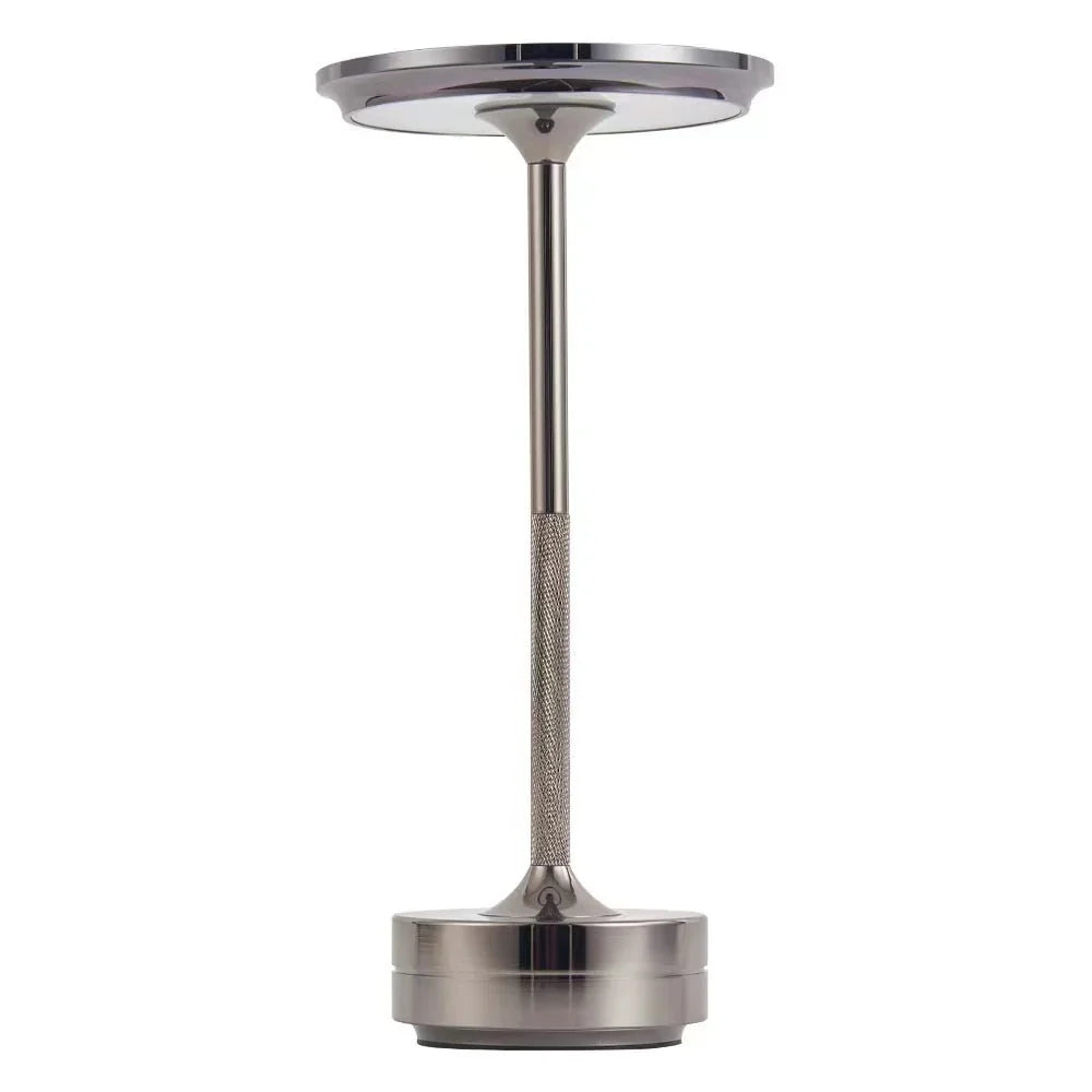 Elegancka lampka stołowa LED – metalowa, ładowana USB, nowoczesny design
