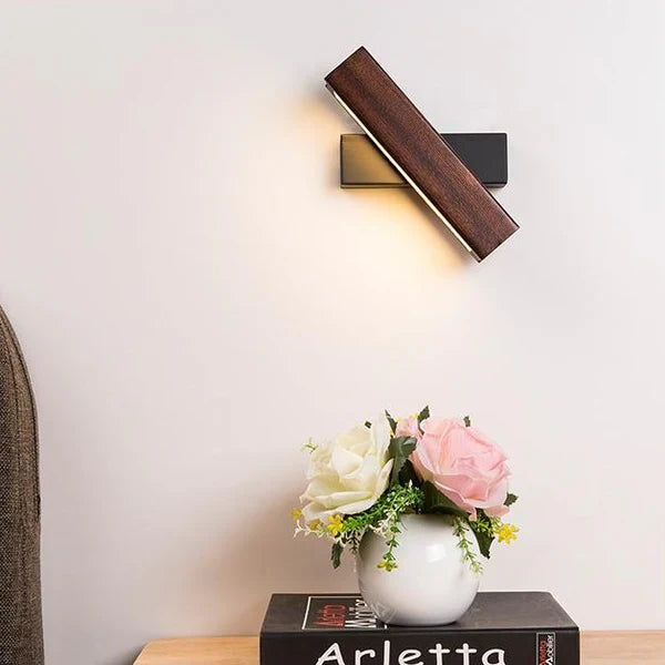 Drewniana Regulowana Lampa Ścienna LED do Czytania