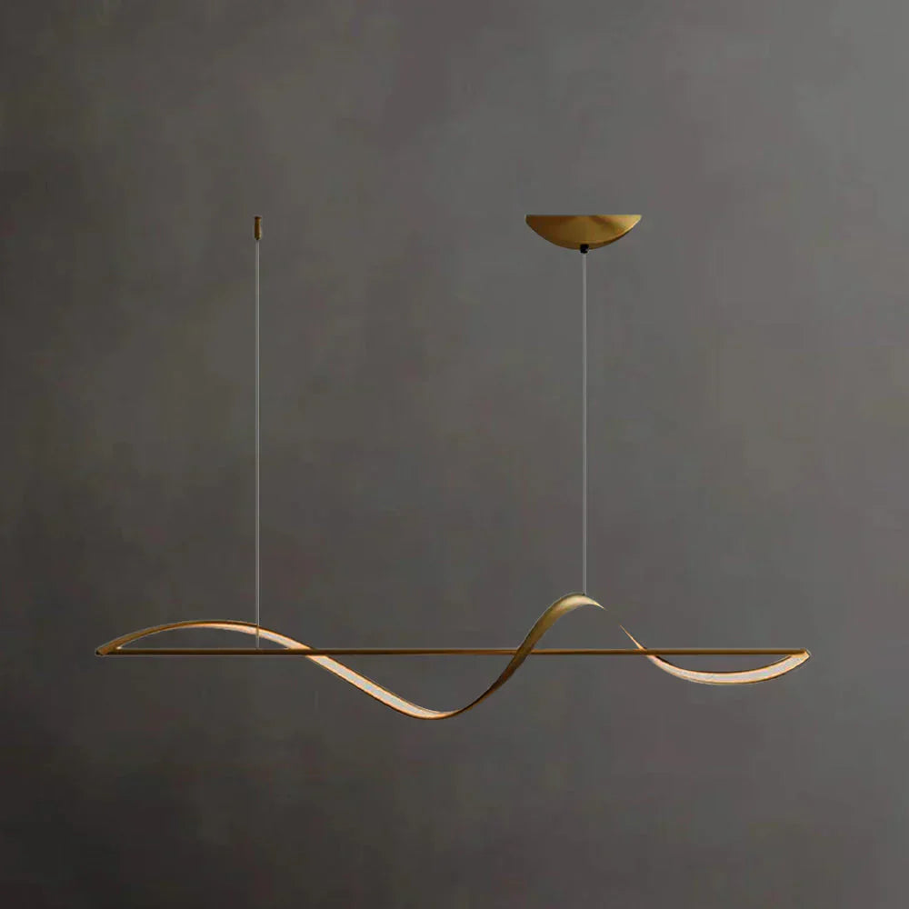 Lampa wisząca „Fala” – nowoczesna lampa LED nad stół lub wyspę kuchenną
