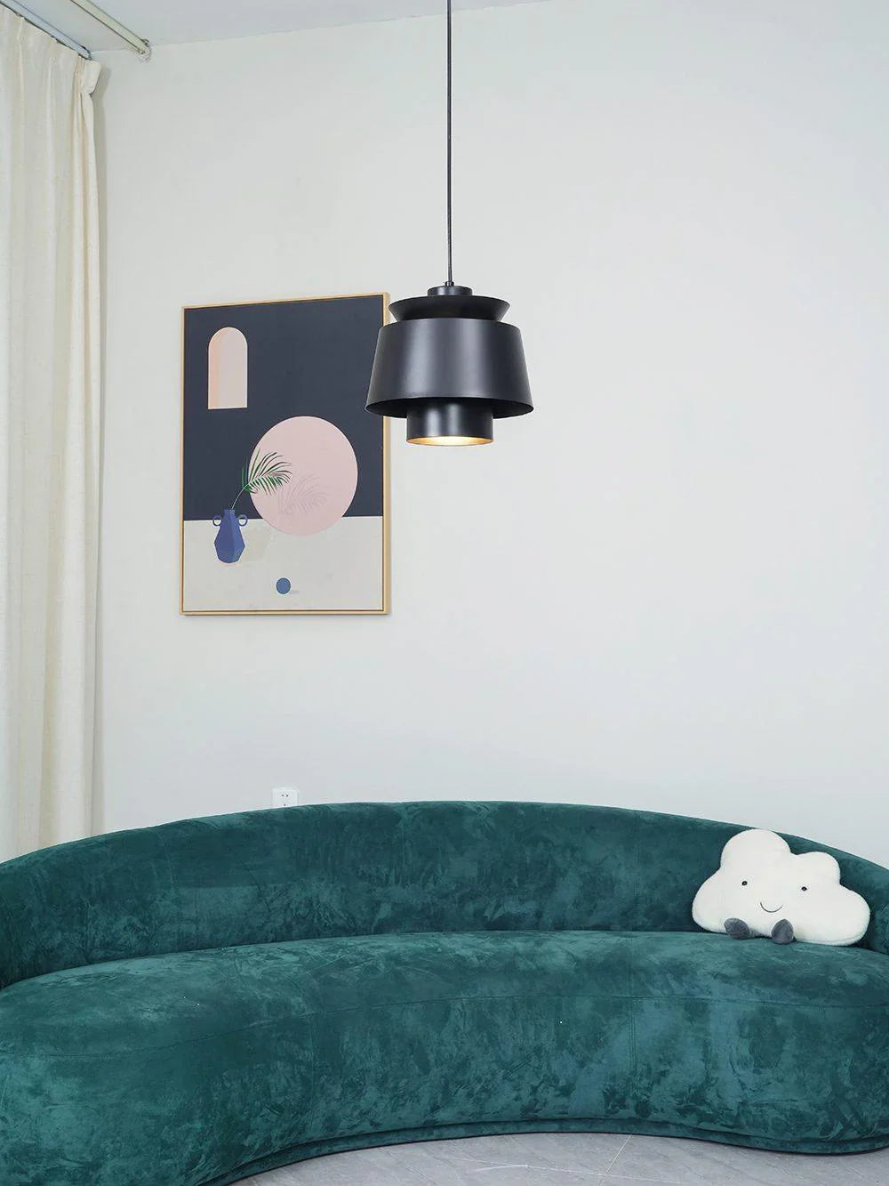 Nowoczesna lampa wisząca LED metalowy klosz designerskie oświetlenie do jadalni i salonu