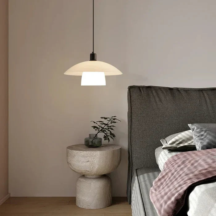 Japońska Lampa Wisząca – Elegancka Kopułowa Lampa LED do Kuchni i Jadalni