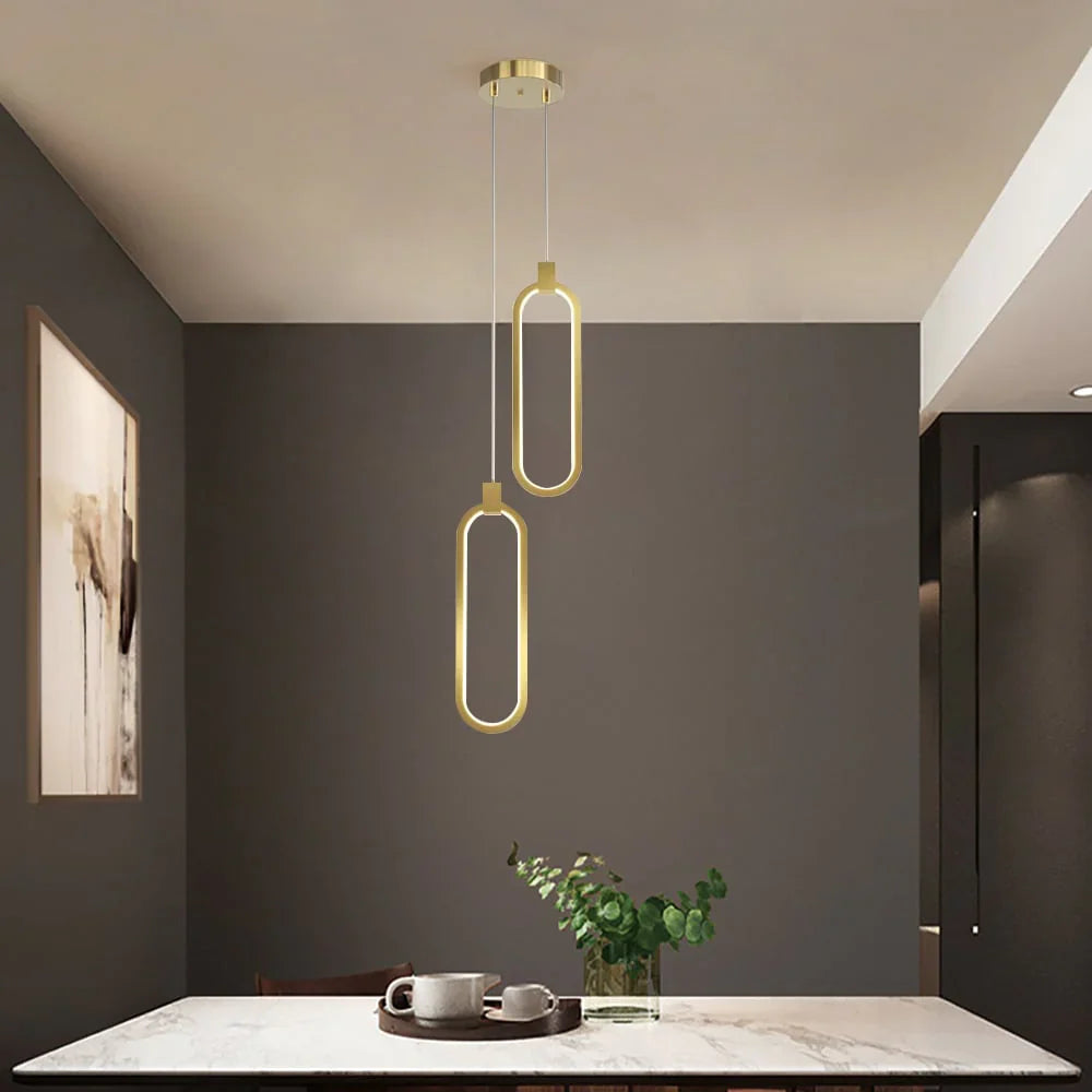 Nowoczesna Lampa Wisząca LED w Geometrycznym Stylu