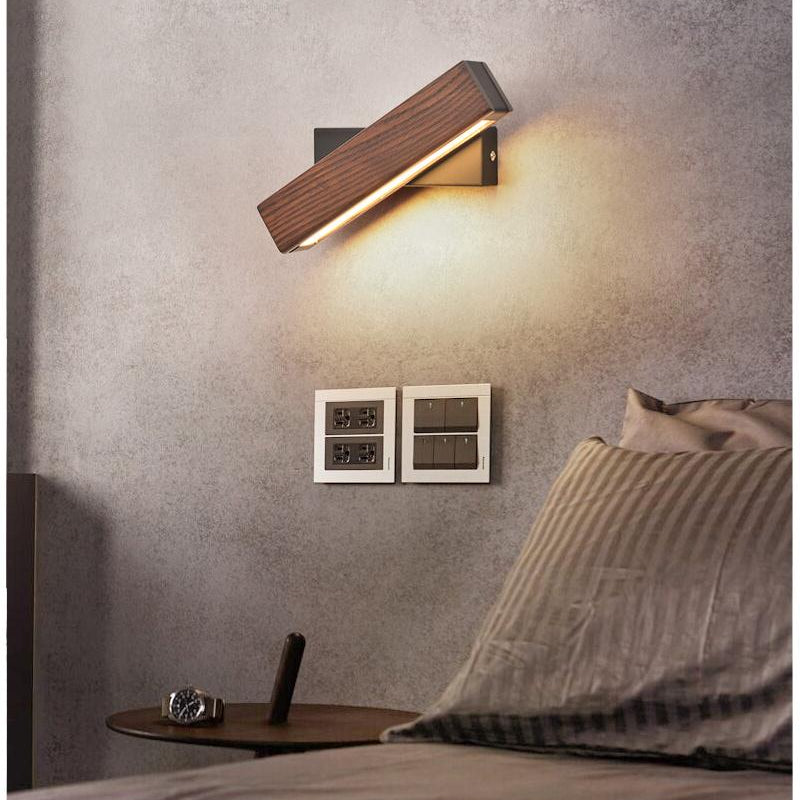 Drewniana Regulowana Lampa Ścienna LED do Czytania