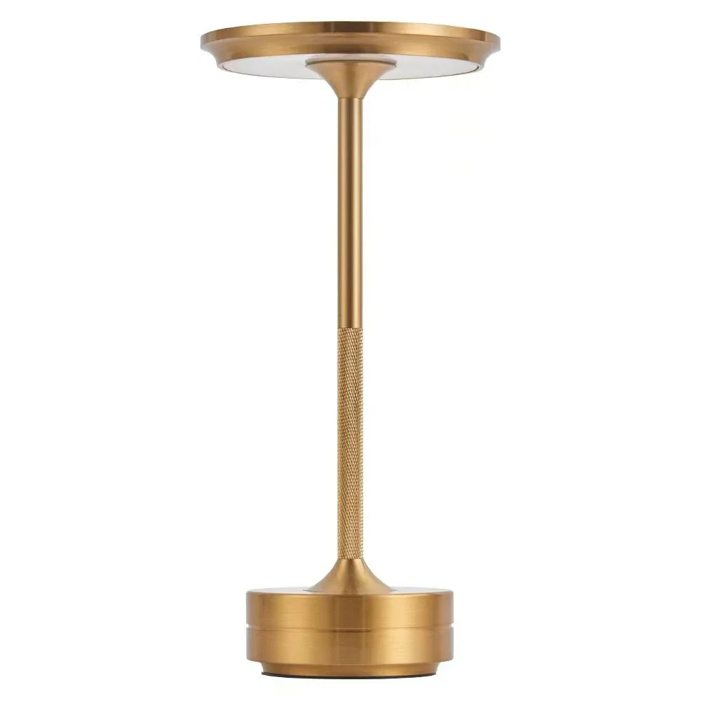 Elegancka lampka stołowa LED – metalowa, ładowana USB, nowoczesny design