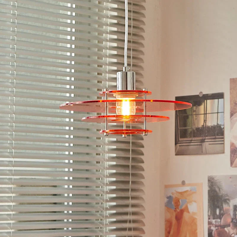 Nowoczesna Warstwowa Wisząca Lampa Akrylowa Vintage