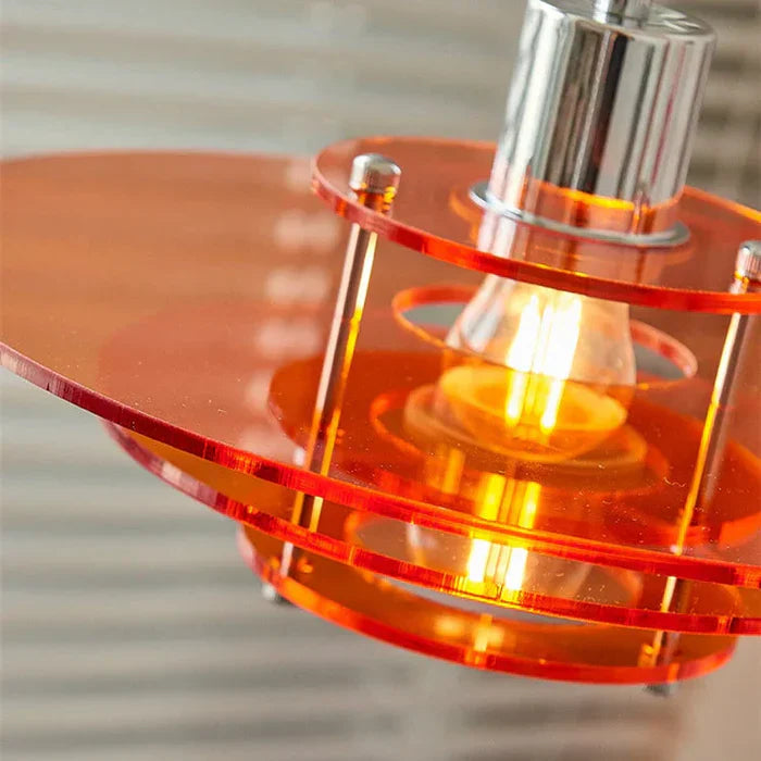 Nowoczesna Warstwowa Wisząca Lampa Akrylowa Vintage