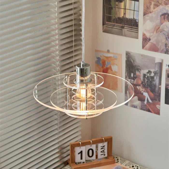 Nowoczesna Warstwowa Wisząca Lampa Akrylowa Vintage