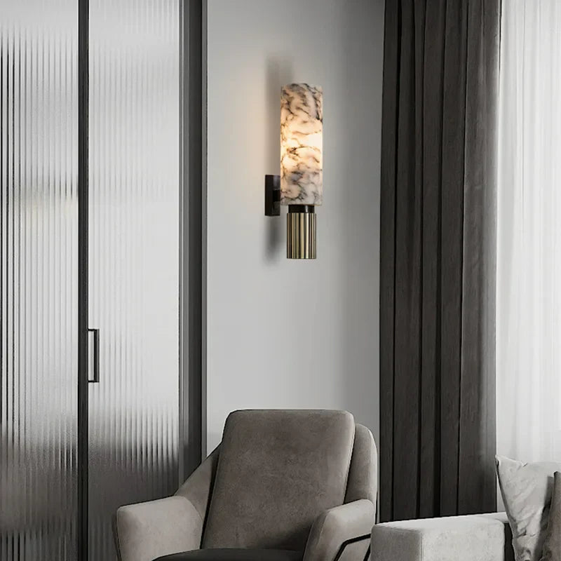 Ścienna Lampa z Efektem Marmuru – Elegancja i Nowoczesność
