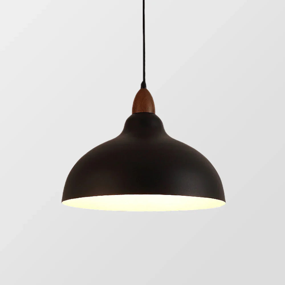 Nowoczesna Lampa Wisząca z Akcentem Drewnianym – Minimalistyczny Design