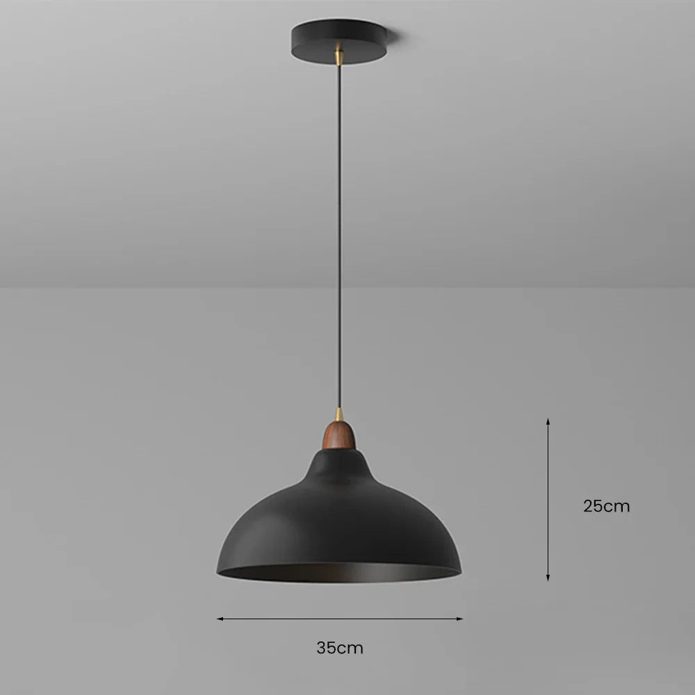 Nowoczesna Lampa Wisząca z Akcentem Drewnianym – Minimalistyczny Design