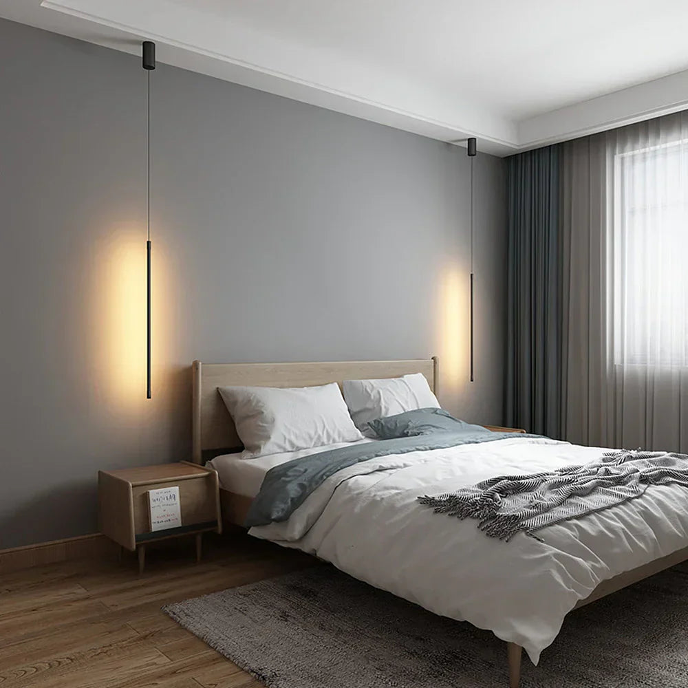 Nowoczesna lampa wisząca LED – minimalistyczne oświetlenie sufitowe do sypialni lub salonu