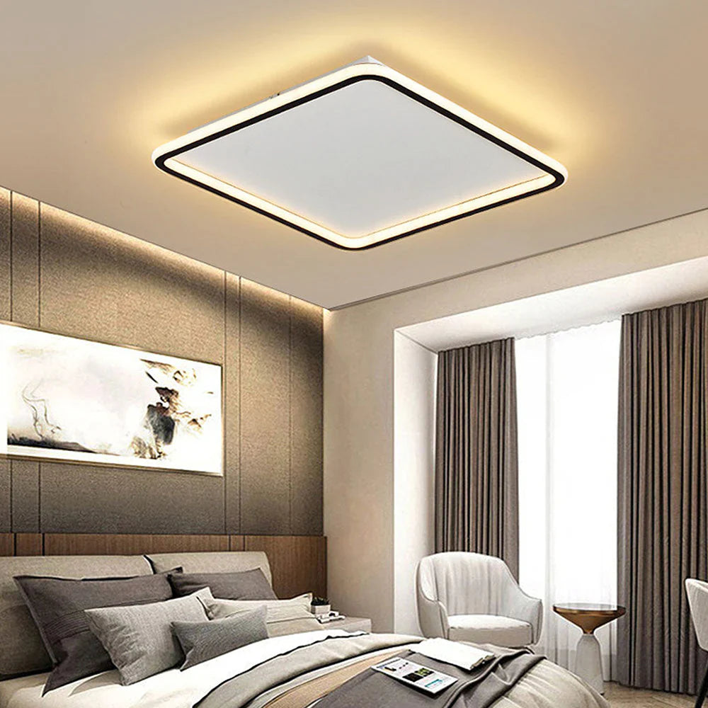 Nowoczesna kwadratowa lampa sufitowa LED – minimalistyczny design