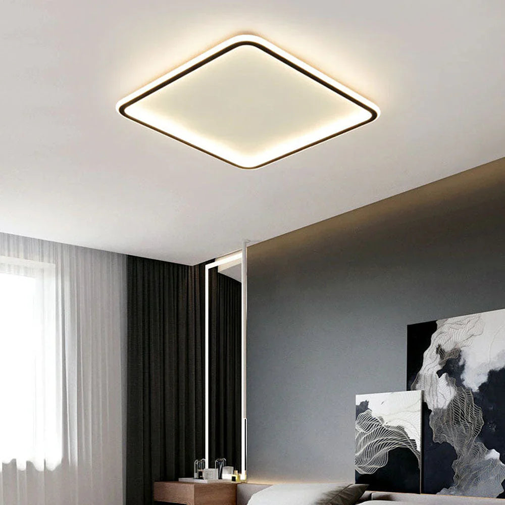 Nowoczesna kwadratowa lampa sufitowa LED – minimalistyczny design