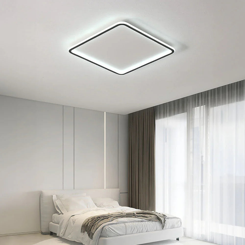 Nowoczesna kwadratowa lampa sufitowa LED – minimalistyczny design