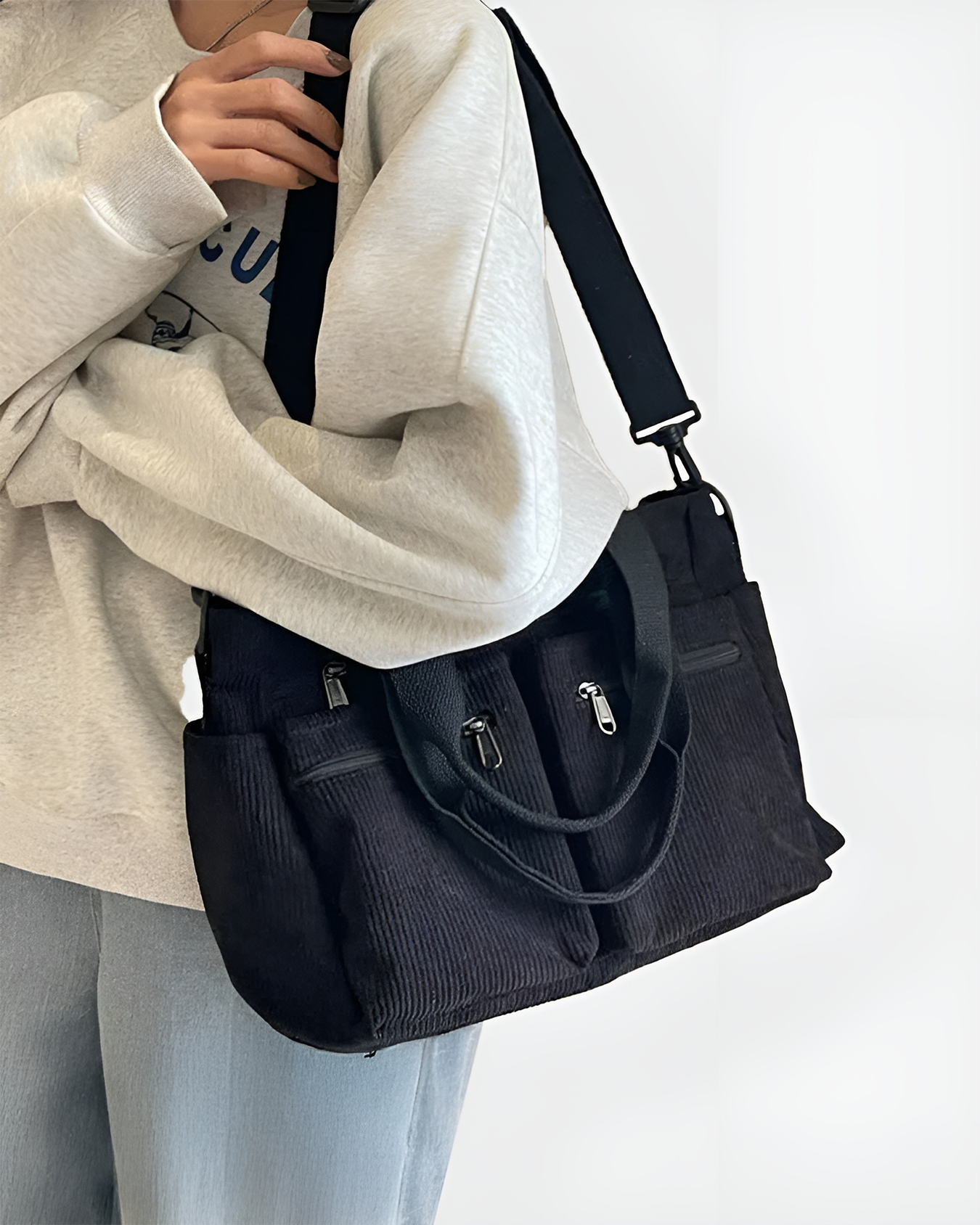 Eufemia – Stylowa torba typu tote z sztruksu