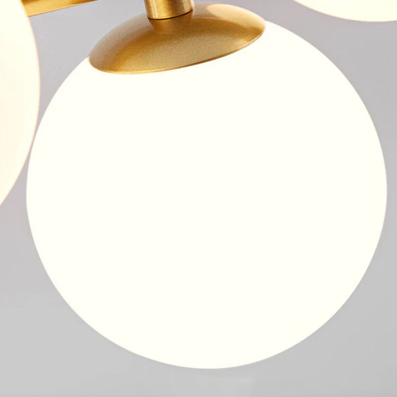 Nowoczesna lampa wisząca żyrandol poprzeczny z kulistymi kloszami
