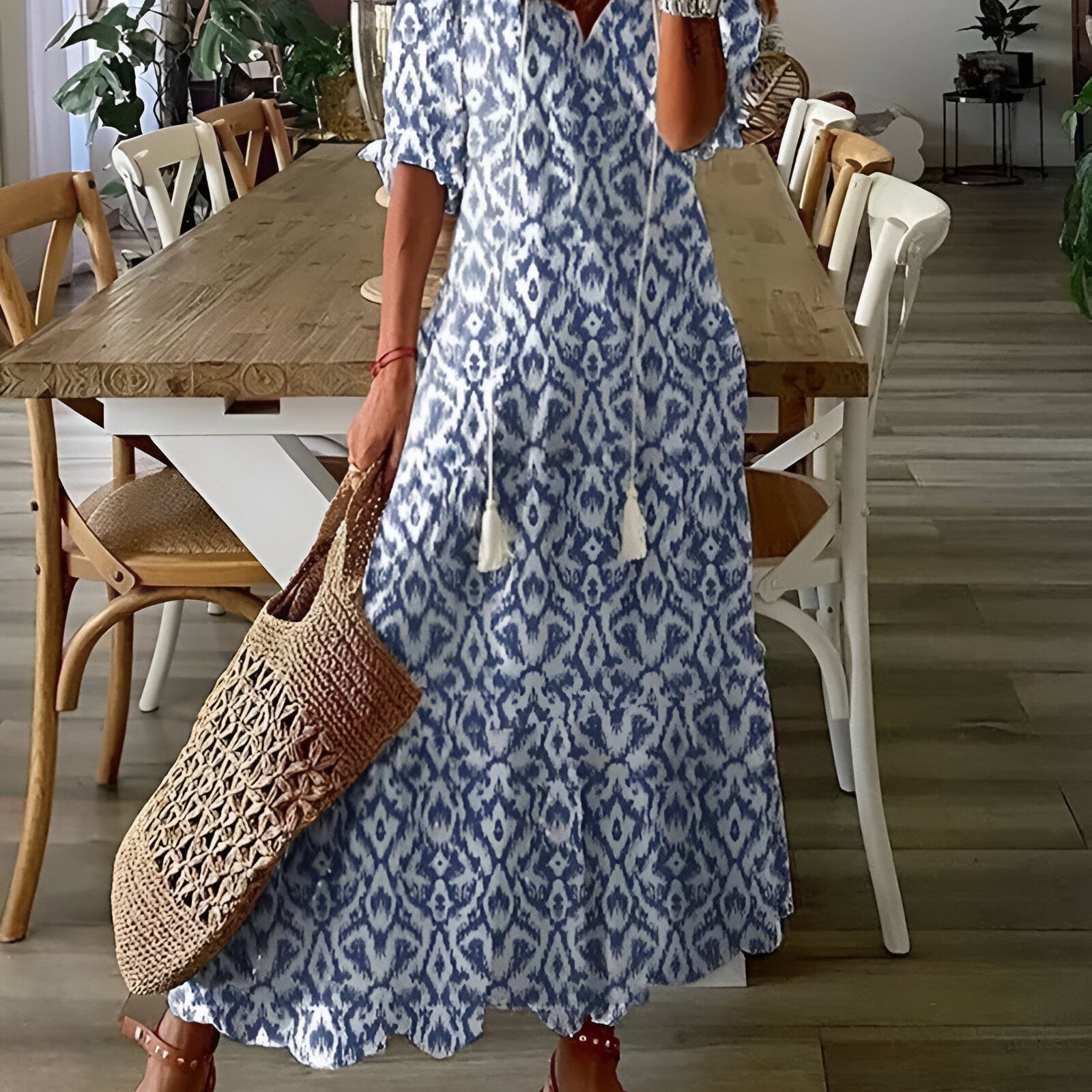 Wiosna - Zwiewna sukienka w stylu boho