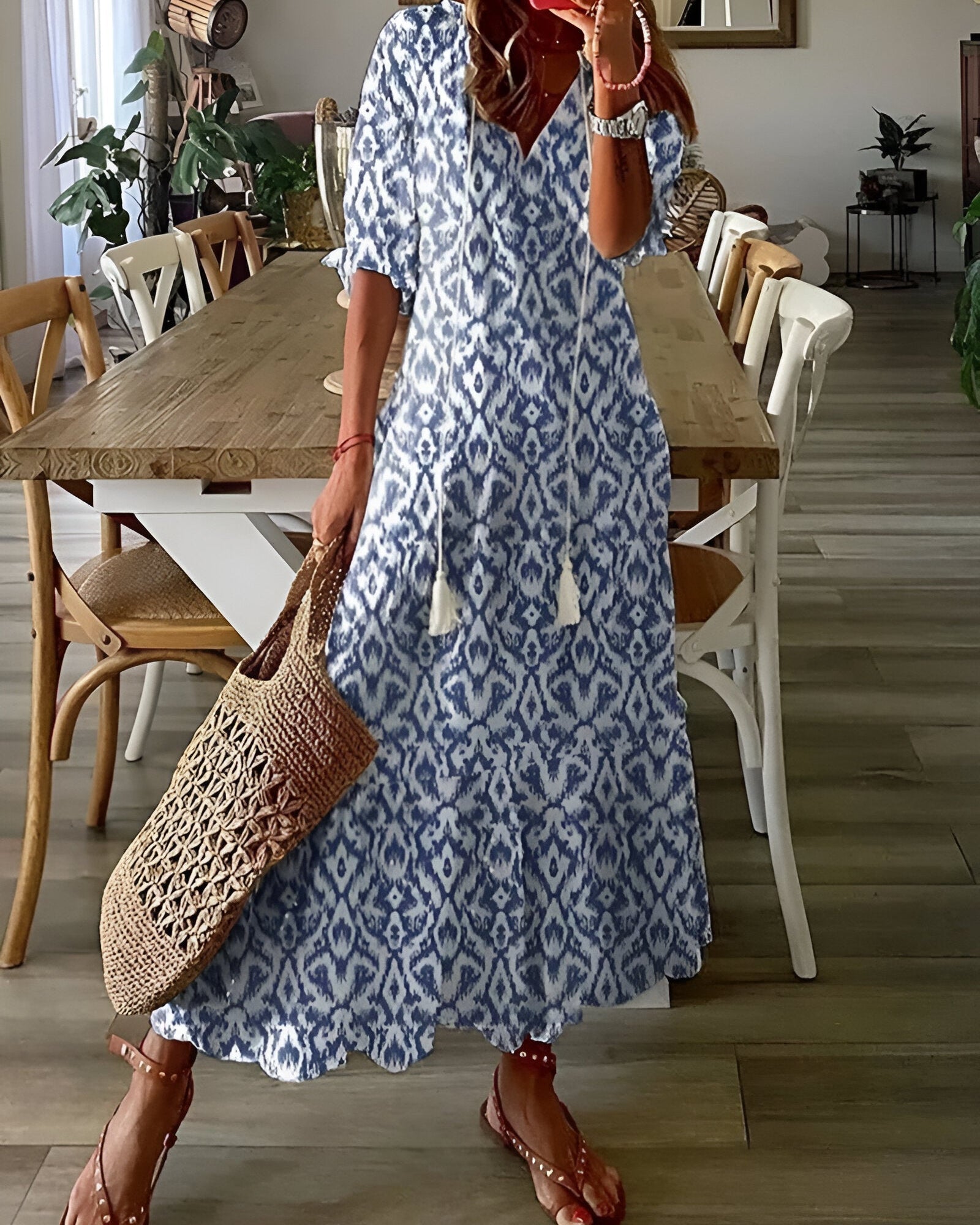 Wiosna - Zwiewna sukienka w stylu boho