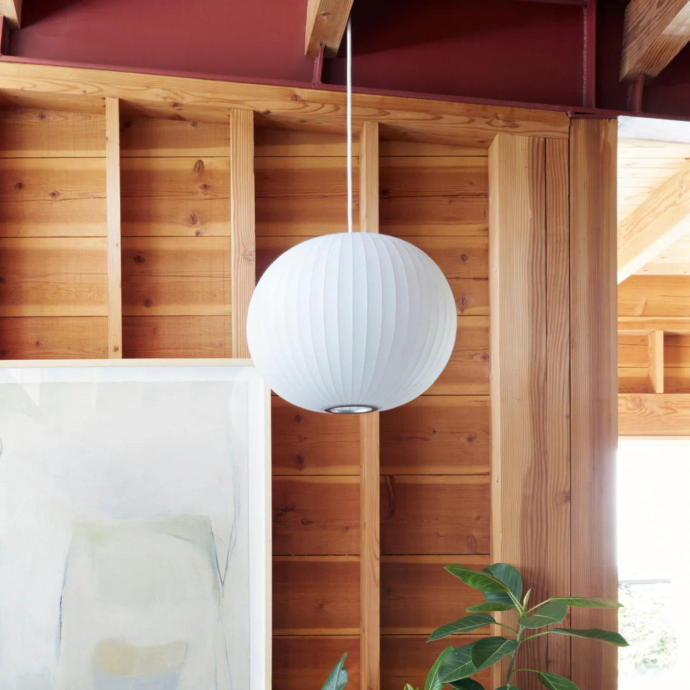 Lampa wisząca kula papierowa LED nowoczesny plafon w stylu japońskim